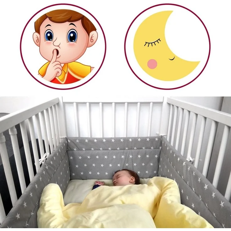 Amilian Bettnestchen Bettumrandung (Made in EU) 420x30 cm - für Babybett 140x70 cm geeignet, (140 x 70 cm geeignet (rundherum) mit Kantenschutz, Nestchen), Umrandungen – Bild 2