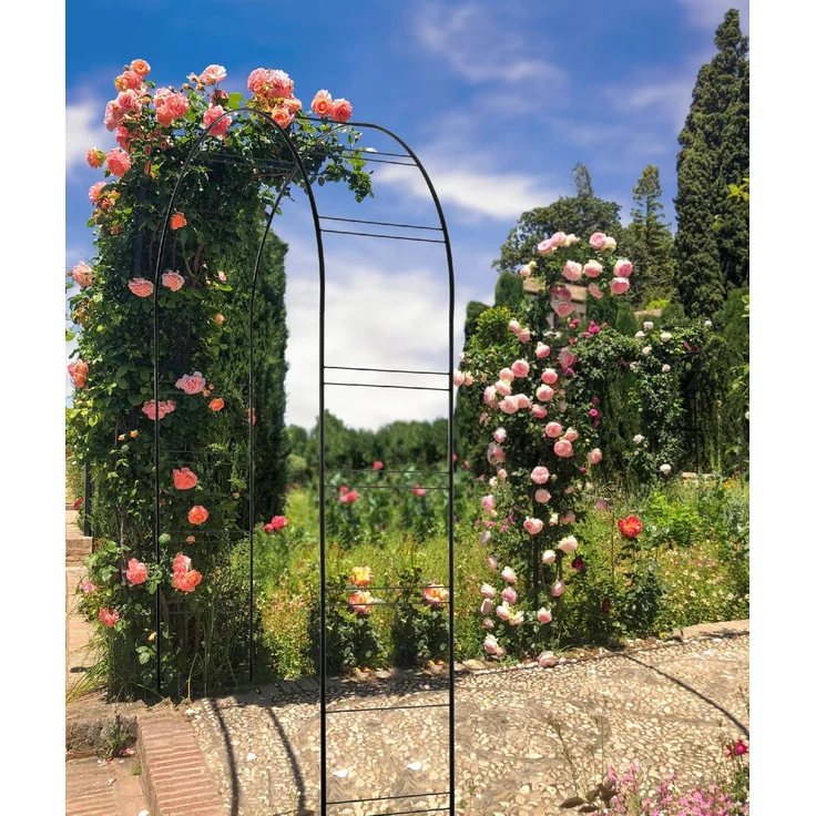 KADAX Gartenbogen-Pergola, Metall, für Blumen, Rosen, 255 cm – Bild 3