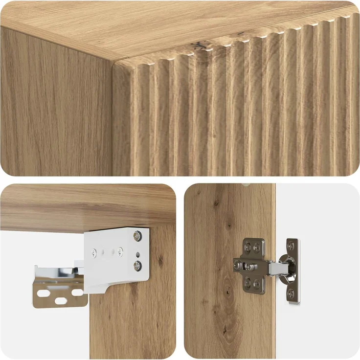 vidaXL Schrankset 2 pcs Artisan-Eiche 33 x 34,5 x 87 cm Holzwerkstoff 3416816 – Bild 7