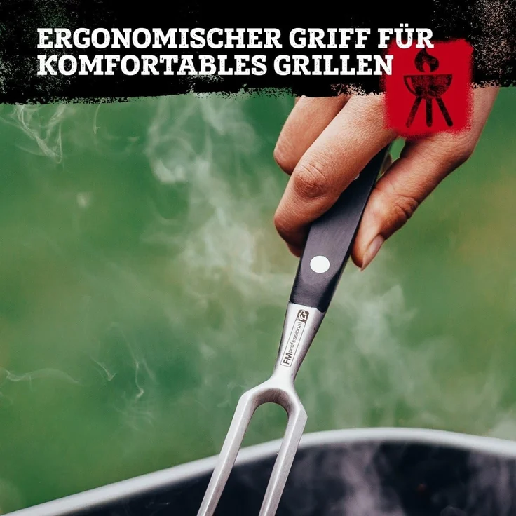 FMprofessional Fleischgabel, Kunststoff/Edelstahl Schwarz-Silber, 30 cm – Bild 7