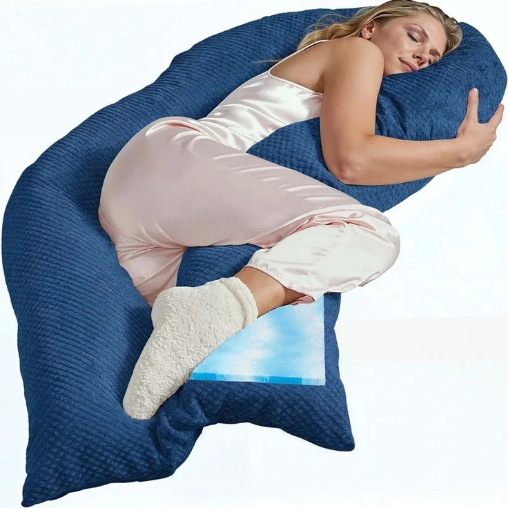 Traumreiter Seitenschläferkissen Traumreiter U Visco Kissen mit Bezug Velour Deluxe – Bild 5