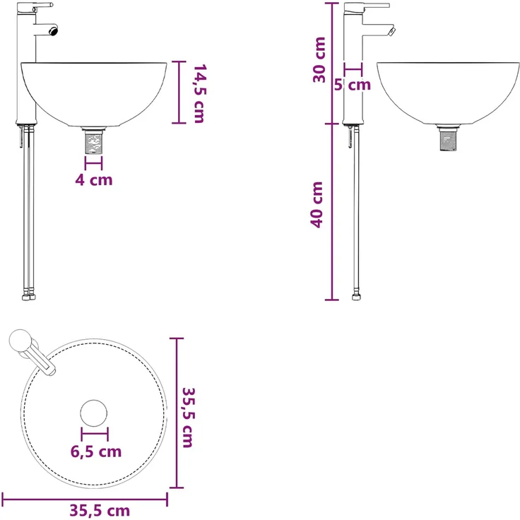 vidaXL Wandmontierter Waschbeckenunterschrank Sonoma-Eiche 890394 – Bild 10