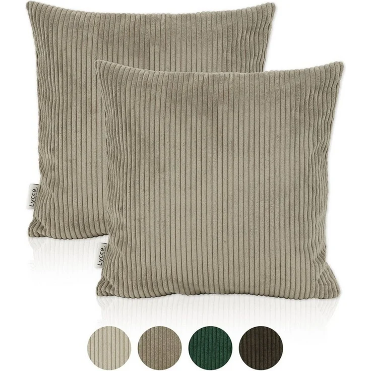 Lycce Dekokissen Kissenbezug 2er Set CORD Stoff (50 x 50 cm) - made in EU – Bild 5