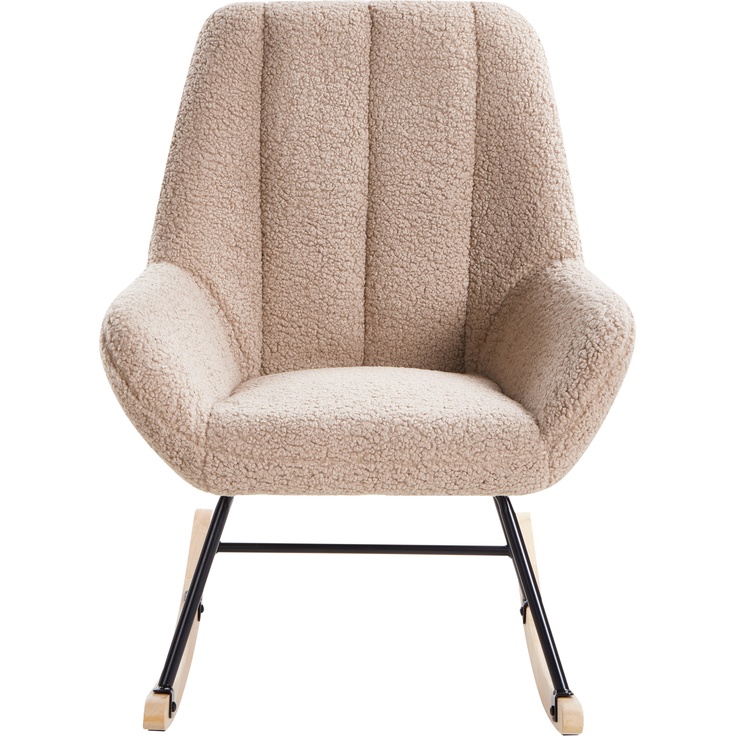 Schaukelsessel KINNO Bouclé Beige – Bild 4