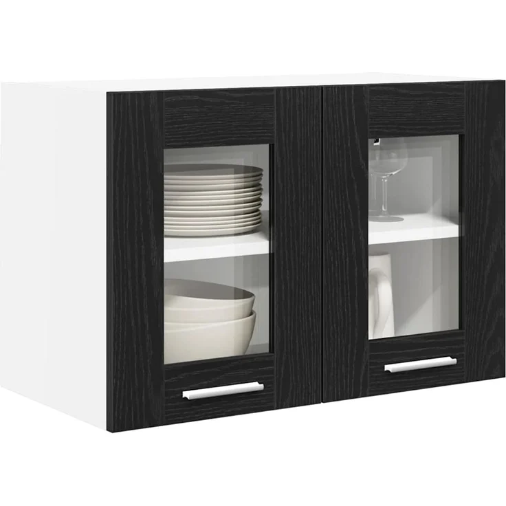 vidaXL Hängeschrank 2 stk. Schwarz Eichen-Optik 60 x 31 x 40 cm 884213 – Bild 3