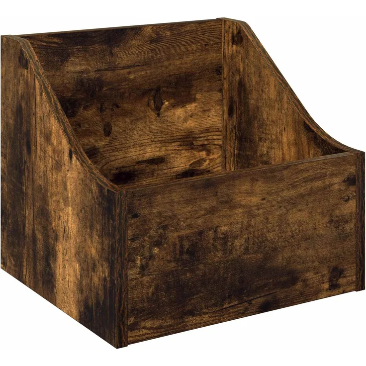 vidaXL LP Plattenbox 2 stk. Räuchereiche 37 x 33 x 32 cm Holzwerkstoff 8012771 – Bild 4