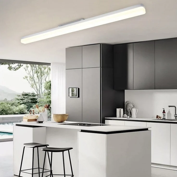 Nettlife LED Deckenleuchte LED Deckenleuchte Tageslicht 90 cm 4000K, LED fest integriert, Tageslicht weiß, Küche Wohnzimmer Schlafzimmer Esszimmer Balkon Flur Garage Keller – Bild 2