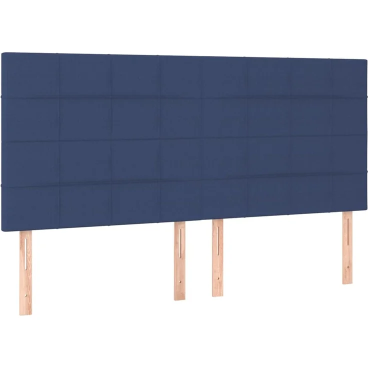 vidaXL Kopfteile 4 Stk. Blau 100 x 5 x 78/88 cm Stoff 3116360 – Bild 2