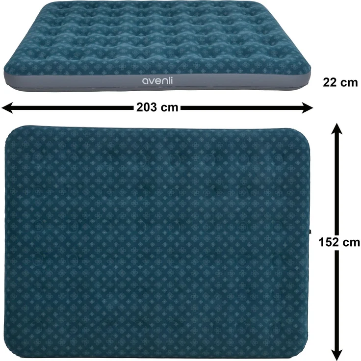 Avenli Luftmatratze Camping CloudCoil türkis 203x152x22cm – Bild 5