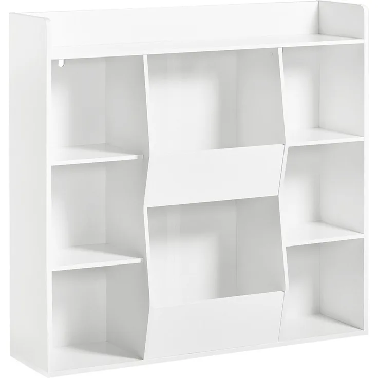 SoBuy KMB55-W Kinderregal, MDF, Papierfurnier, Weiß, 106 x 104 x 30 cm
