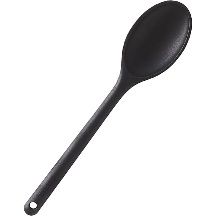 Mastrad Silikon-Kochlöffel, Küchenlöffel, Löffel, Küchenutensil, Schwarz, F10600
