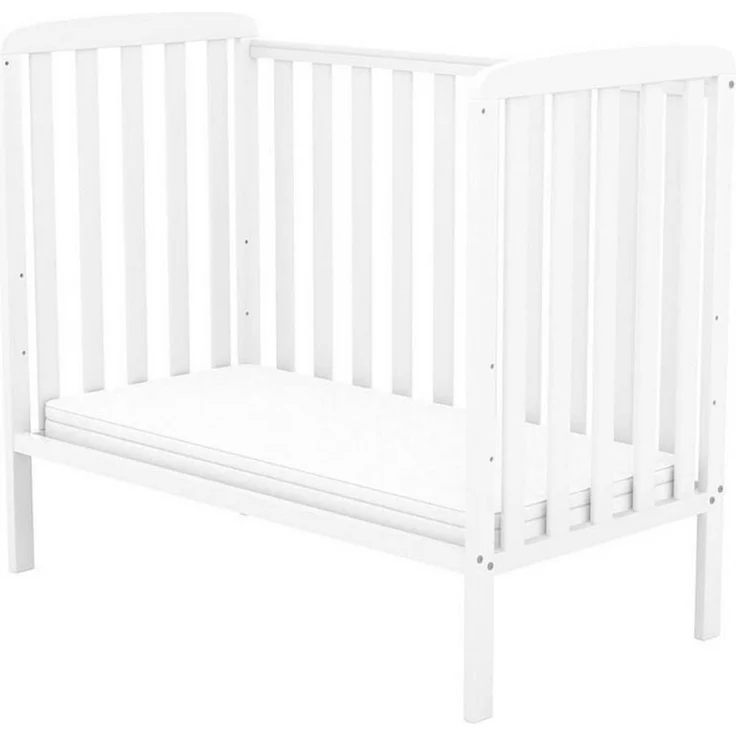 Baby-Delux Babybett Compact Beistellbett, Kinderbett 50x100 cm weiß höhenverstellbar Matratze – Bild 4