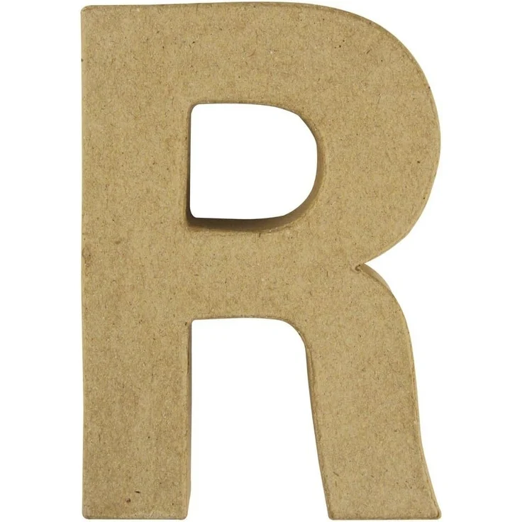 Pappmaché Buchstabe R FSC Recycled100%, 15x10,5x3cm – Bild 2