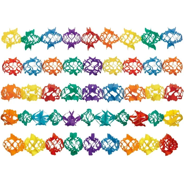 Girlande hell Papier sortiert 14 - 17 x 400 cm