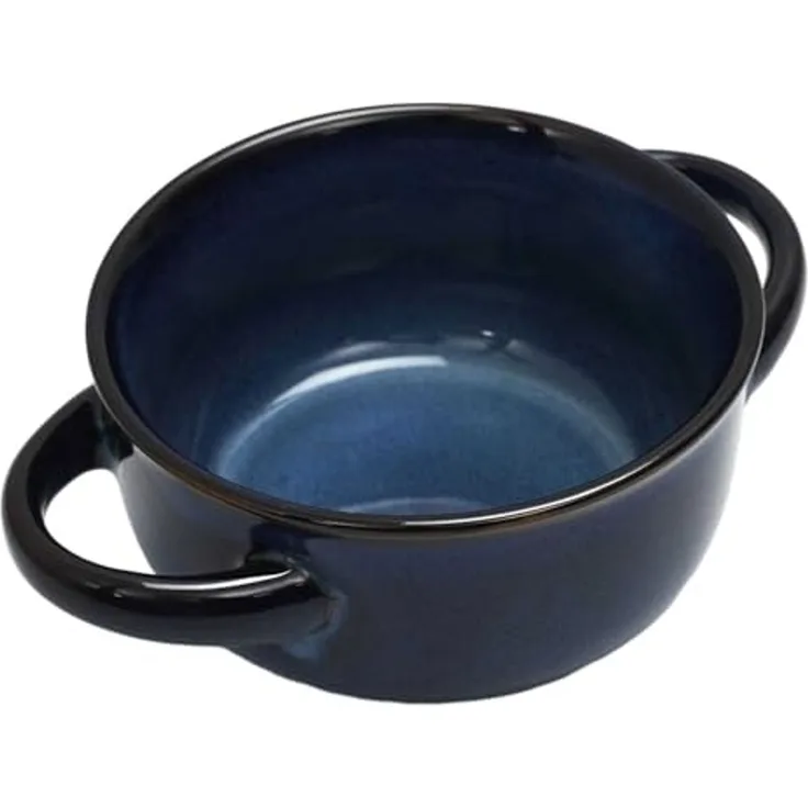 HOME DECO FACTORY, KA0429, Durable Stoneware Soup Bowl, Elegant and Timeless Design, Ideal for Soups, Salads and Desserts, Dishwasher Safe, Size: Large, Color: Blue