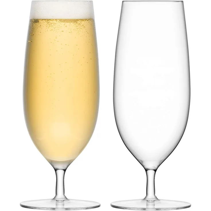 LSA International Bar Pilsner Glas, Glas, klar, 450 ml, Set von 2