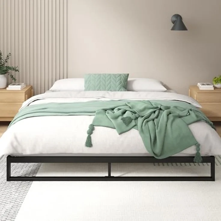 Zinus EU-SSBF-7K Low Profile Bed Frame, Metal/Wood, Single – Bild 1
