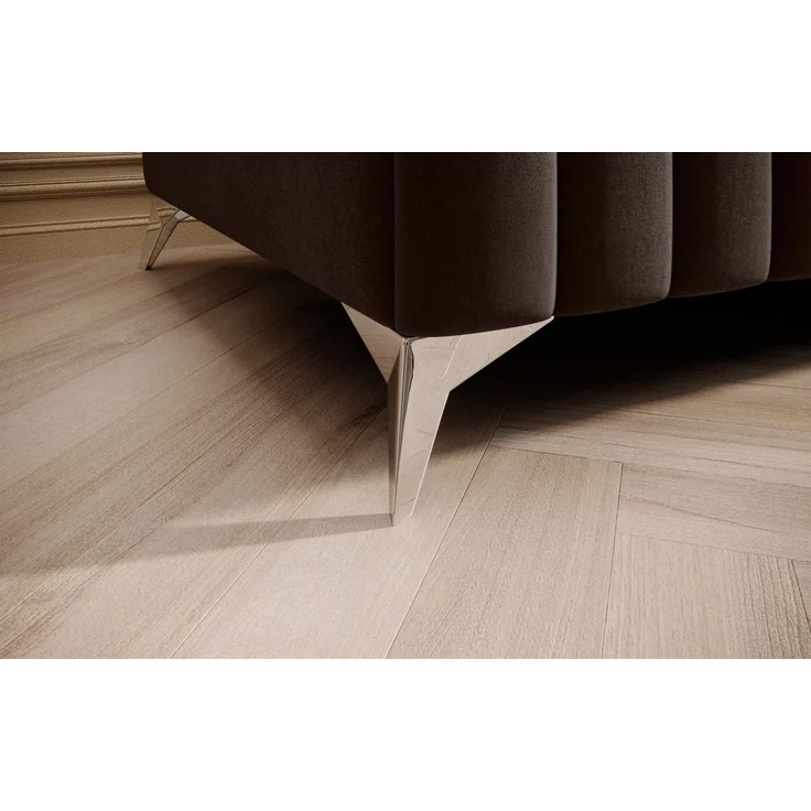Polsterhocker Designerhocker Hocker ELENI Stoff Monolith Dunkelbraun – Bild 4
