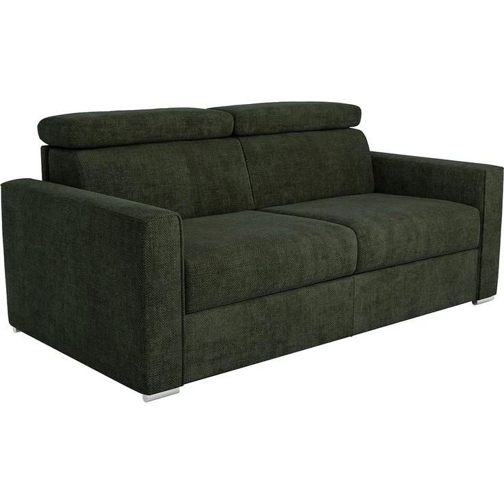 Vente-unique - VIZIR - Schlafsofa - Plastik - Kunststoff (PVC), Metall - Tannengrün - 194 x 223 x 110 cm – Bild 5