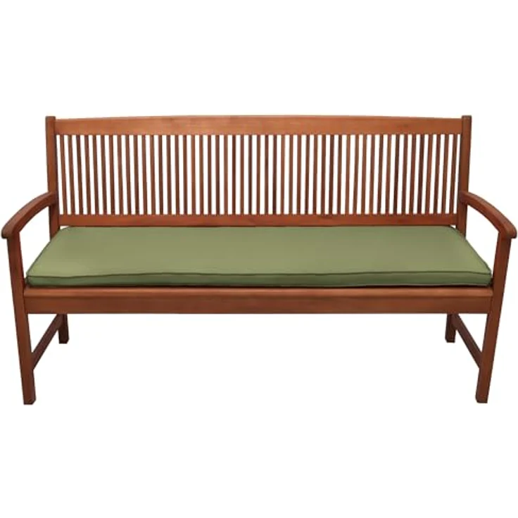 Beautissu Loft BK Bankauflage, 150x48x5cm Olivegrün, komfortable Polsterauflage für Gartenbänke mit abnehmbarem Bezug – Bild 4