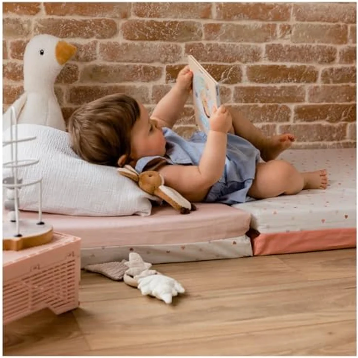 TINÉO - Krabbeldecke – Aktivitätsmatte – Spielteppich für Babys – Motorikmatte – Bodenmatte für Babys – Multifunktional 3-in-1 – 120 x 120 cm – Bild 9