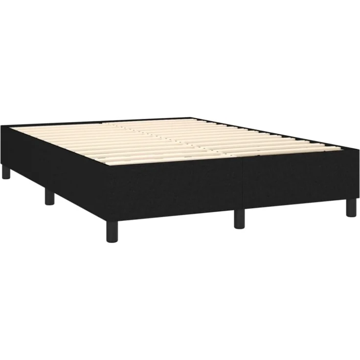 vidaXL Boxspringbett, Stoff Schwarz, 140x190 cm – Bild 8