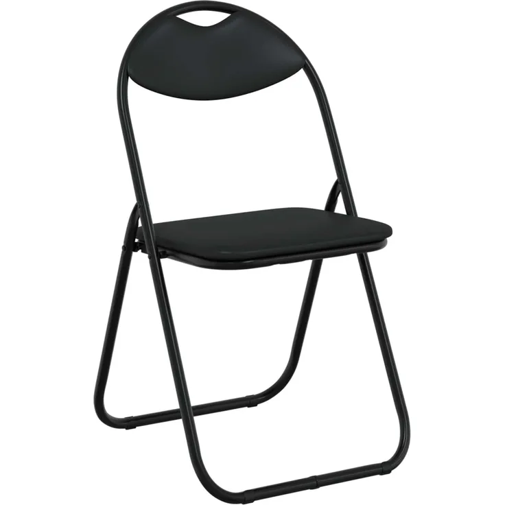 vidaXL Klappstuhl 8 pcs Schwarz 48 x 43,5 x 81 cm Kunstleder 42029067