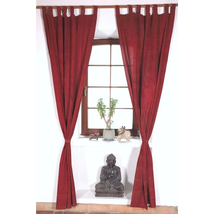 Guru-Shop Vorhang Boho Vorhänge, Gardine (1 Paar) mit Schlaufen,.. – Bild 2