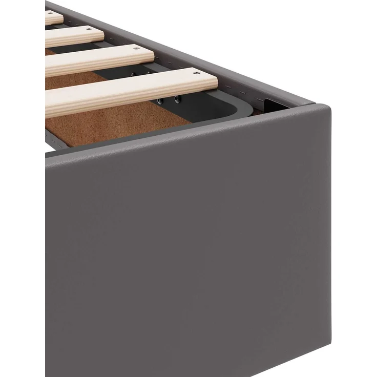 vidaXL Ottoman Bettgestell mit Speicher Grau 90 x 190 cm Kunstleder 3442752 – Bild 10