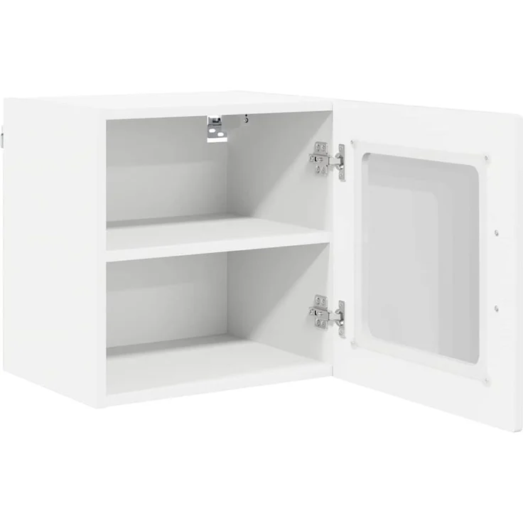 vidaXL Wandglas-Schrank PORTO Hochglanz-Weiß 40 x 31 x 40 cm 885193 – Bild 5