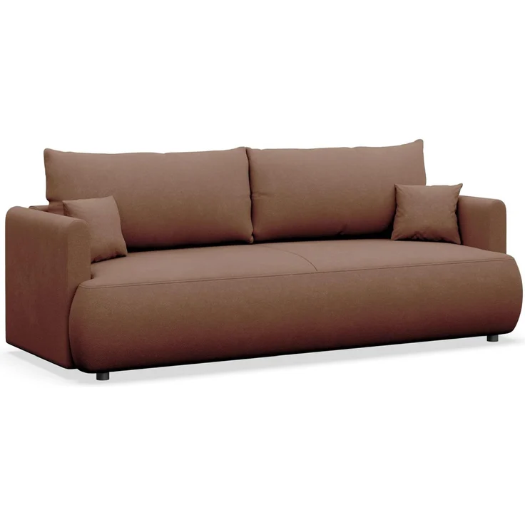 Selsey 'Ovo Mini' 3-Sitzer Schlafsofa mit Bettkasten, Kupfer, Chenille Easy Clean – Bild 1