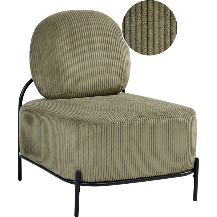 Sessel LUNDE Cord Grün