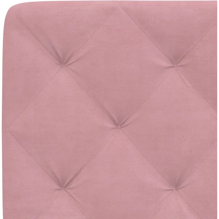 vidaXL Kopfteil-Kissen Rosa 90 cm Samt 374713 – Bild 8