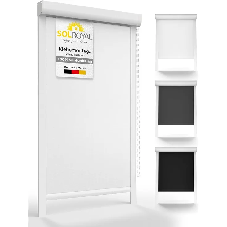 Sol Royal PVC Kassettenrollo SolReflect K24 Weiß, 175 x 60 x 4.2 cm