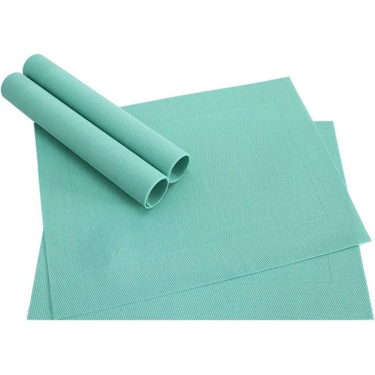 matches21 HOME & HOBBY Platzset Tischset BORDA 4er Mintgrün Tischunterlage als Tischdeko, (4-St), modernes Esstisch Platzdeckchen als abwaschbarer Tischuntersetzer – Bild 4