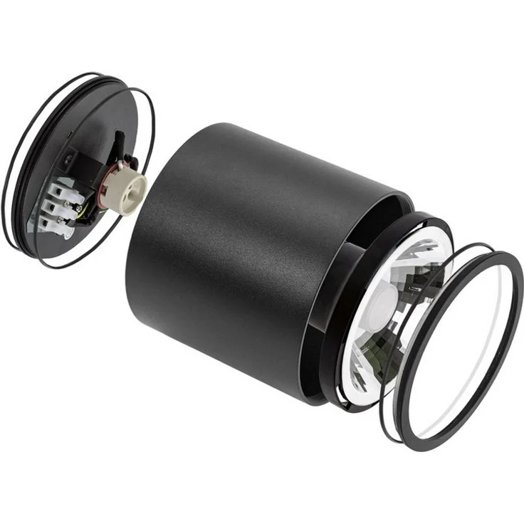 Deckenspots schwarz D-120mm AR111 GU10 IP65 rund – Bild 2