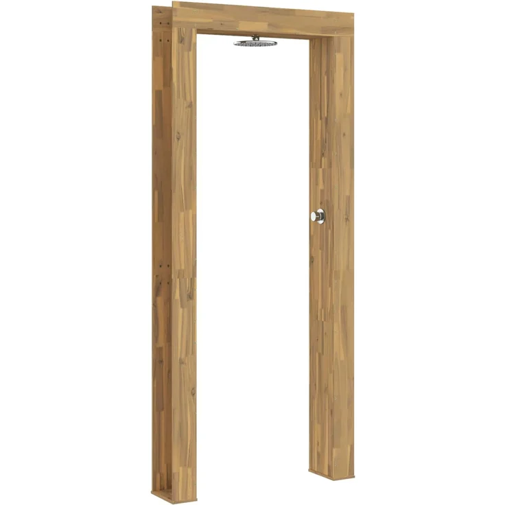 vidaXL Gartendusche 226 cm Massives Akazienholz und Edelstahl Weiß 903113 – Bild 2
