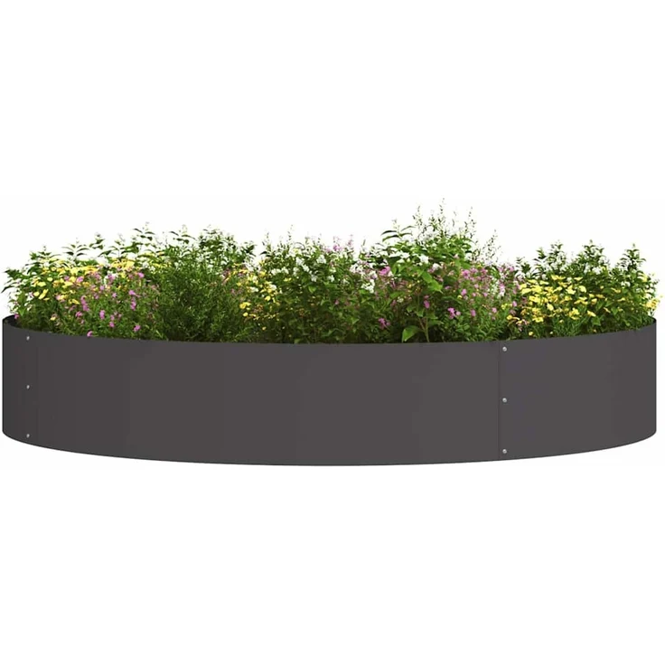 vidaXL Pflanzenring Schwarz 120 x 120 x 20 cm Kaltgewalzter Stahl 873634 – Bild 3