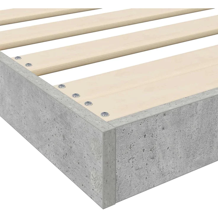 vidaXL Bodenbettrahmen, Holz Beton Grau, 86,5x200 cm – Bild 9