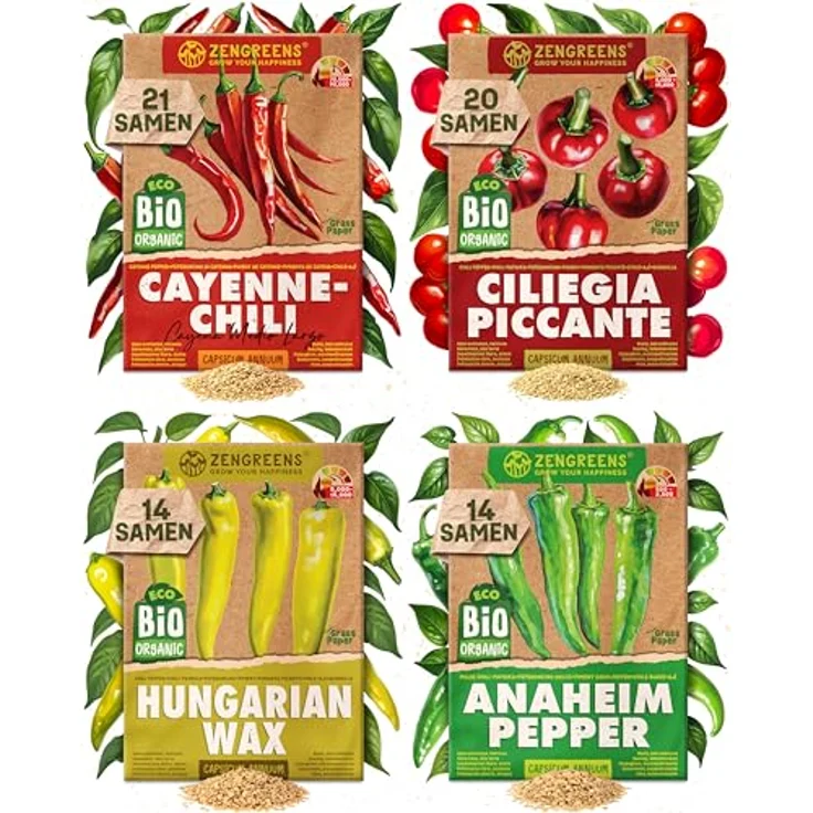 ZenGreens® - Bio Chilisamen im 15er Set - 15 Chili Samen für den einfachen Anbau im Garten, Balkon oder Hochbeet - Pflanzensamen - Saatgut – Bild 14