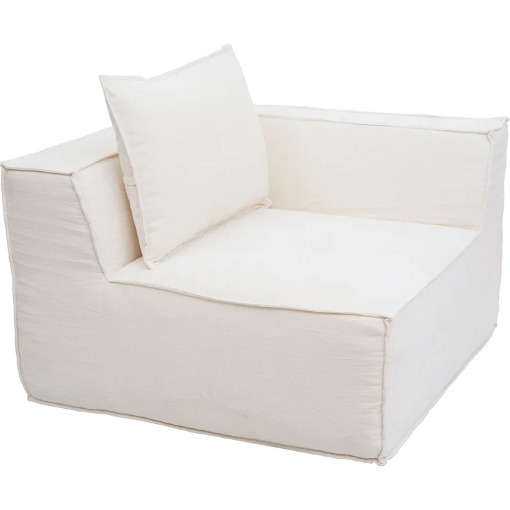 Eckteil/Zubehör für Sofa HWC-O54, Loungesessel Polstersessel Armlehne, Stoff/Textil (300g/m²) 63x97x97cm ~ creme – Bild 9