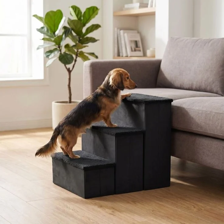 Relaxdays Faltbare Hundetreppe mit Stauraum – Bild 2