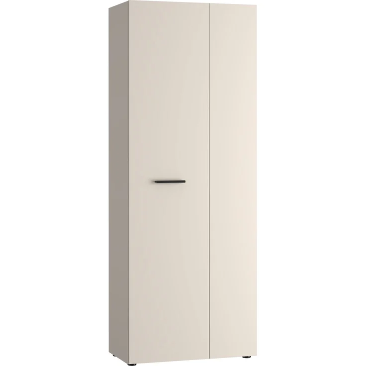 Forte NET306 moderner Mehrzweckschrank 70, schmaler Schrank, 2-türig, Holzwerkstoff, Flur, Diele, Kaschmir|Beige, 68,7 cm breit x 181,1 cm hoch x 36,5 cm tief – Bild 3