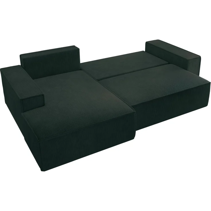 Selsey 'Farese New' Ecksofa mit Schlaffunktion, Cord-Bezug in Grün, linksseitig, 85 x 267 x 167 cm – Bild 4