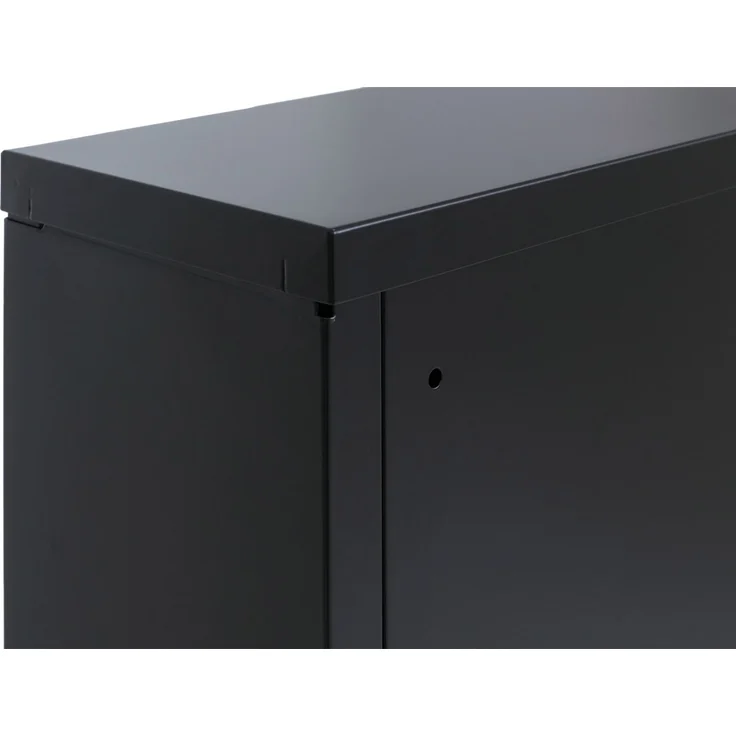 Schuhkipper HWC-R25, Schuhschrank Schuhregal, 5 Kippfächer für 15 Paar Schuhe, Metall 169x66x16cm ~ schwarz – Bild 6