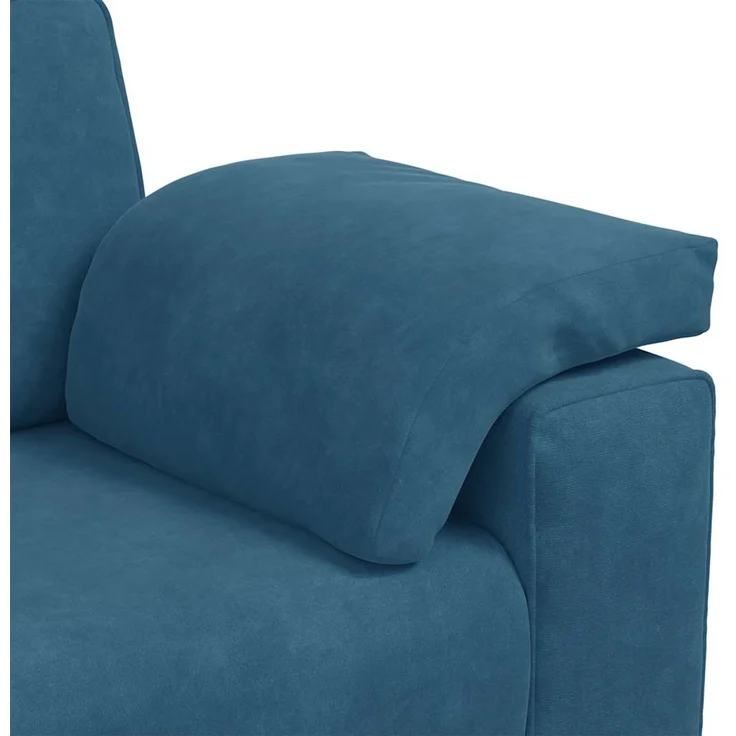 vidaXL 3-Sitzer-Sofa Blau 220x77x82 cm Samt 4105286 – Bild 7