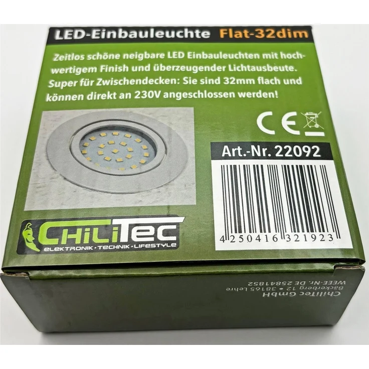 LED-Einbauleuchte "Flat-32dim" warmweiß80x32mm, 5W, 590lm, weißes Gehäuse – Bild 7