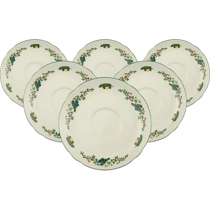 Seltmann Weiden Marieluise Weihnachten Teeuntertasse ø 13 cm 6er Set