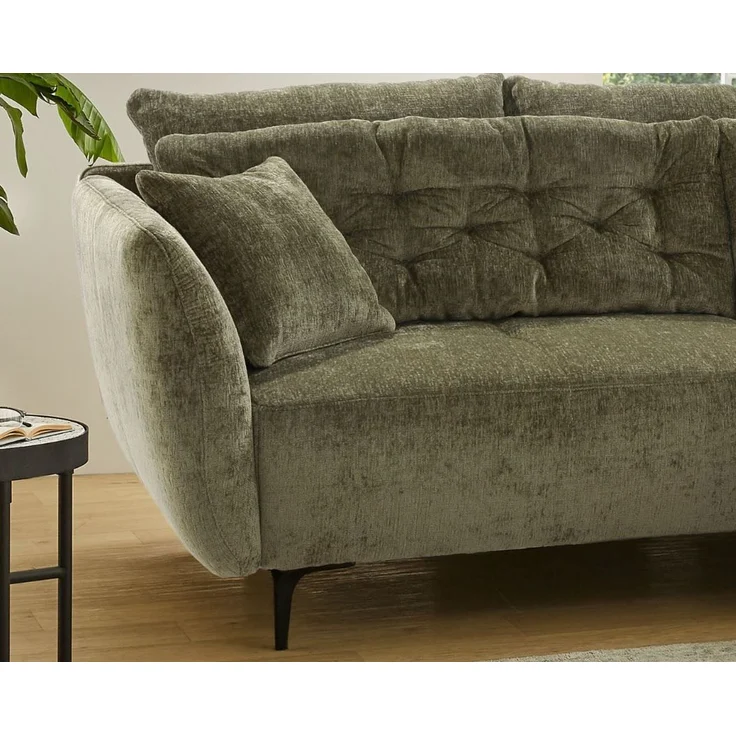 Jockenhöfer Gruppe Big-Sofa Spa, im Retrolook mit Wellenfederung, und frei im Raum stellbar, inkl. 7 Kissen – Bild 3