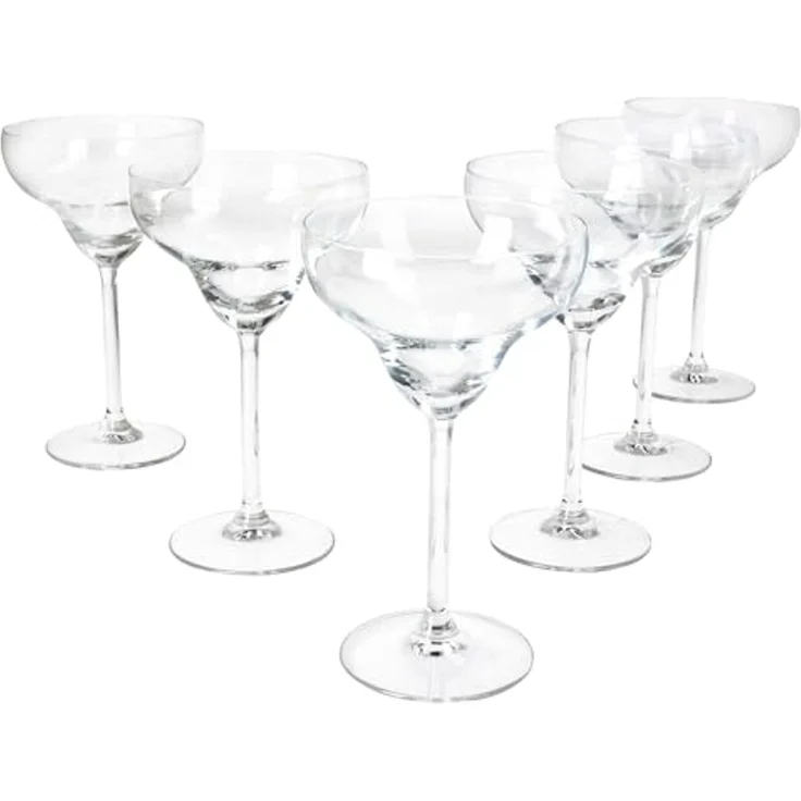MamboCat Cocktailglas 6x Margarita Gläser mit Fuß Drinks Cocktail-Glas Feier Partys, Glas – Bild 2